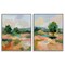 Stupell Industries Spring Field Abstract Landscape 2 pc Framed Giclee Wall Art Set Design by Silvia Vassileva